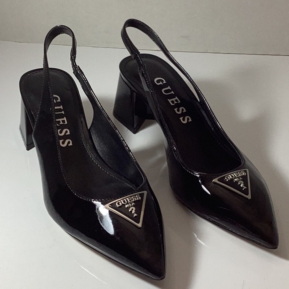 Guess Zanda Slingback Block Heels in Patent Leather - Picture 7 of 12